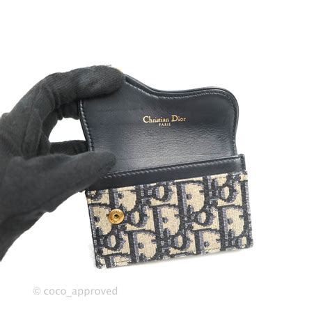 christian dior saddle flap card holder|dior 5 gusset card holder.